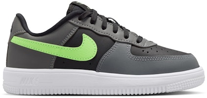 (Preschool) Nike Force 1 Low Black Smoke Grey Lime Blast IF1673-003 (Preschool) Nike Force 1 Low Black Smoke Grey Lime Blast IF1673-003