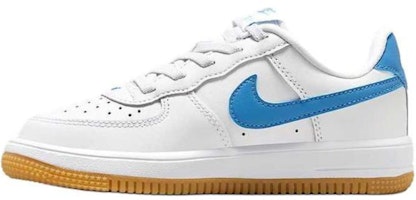 (Preschool) Nike Force 1 Low EasyOn 'White Blue Beyond Gum' FN0237-115 (Preschool) Nike Force 1 Low EasyOn 'White Blue Beyond Gum' FN0237-115