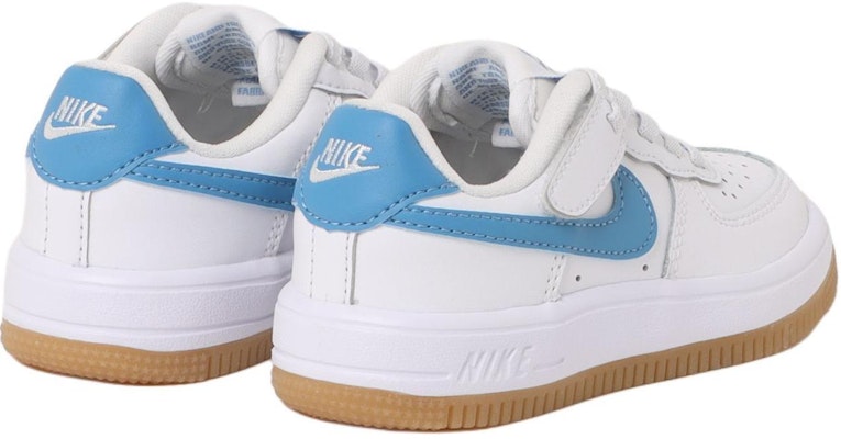 (Preschool) Nike Force 1 Low EasyOn 'White Blue Beyond Gum' FN0237-115 Lookbook (Preschool) Nike Force 1 Low EasyOn 'White Blue Beyond Gum' FN0237-115