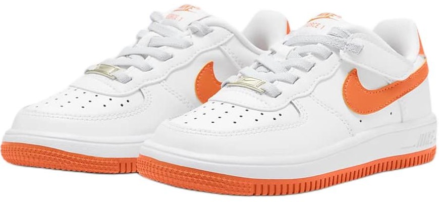 (Preschool) Nike Force 1 Low EasyOn 'White Safety Orange' FN0237-113 Lookbook (Preschool) Nike Force 1 Low EasyOn 'White Safety Orange' FN0237-113