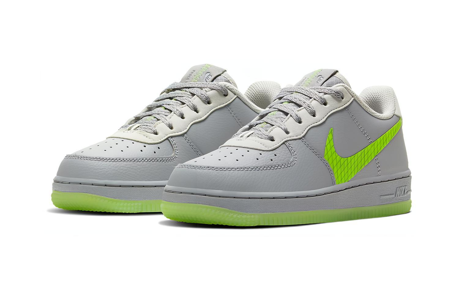 (PS) Nike Force 1 LV8 3 'Wolf Grey Ghost Green' 圖 3