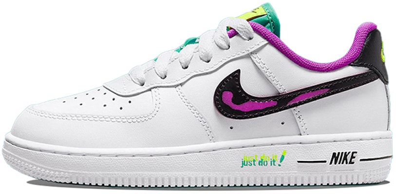 (Preschool) Nike Force 1 LV8 'Just Do It! - White Vivid Purple' DX3942-100 Buy (Preschool) Nike Force 1 LV8 'Just Do It! - White Vivid Purple' DX3942-100