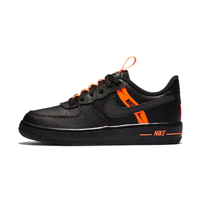 (PS) Nike Force 1 LV8 KSA 'Black Total Orange'