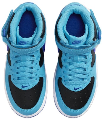 (Preschool) Nike Force 1 Mid LE 'Blue Lightning Black' DH2934-400 Shop (Preschool) Nike Force 1 Mid LE 'Blue Lightning Black' DH2934-400