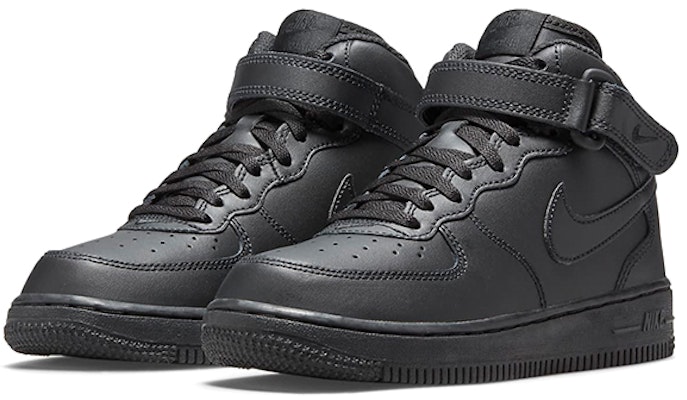 (Preschool) Nike Force 1 Mid LE 'Triple Black' DH2934-001 Lookbook (Preschool) Nike Force 1 Mid LE 'Triple Black' DH2934-001
