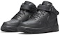 (PS) Nike Force 1 Mid LE 'Triple Black' Lelaki Kasut Hitam Sneaker DH2934-001