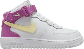 (Preschool) Nike Force 1 Mid LE 'White Citron Fuchsia' DH2934-100 (Preschool) Nike Force 1 Mid LE 'White Citron Fuchsia' DH2934-100