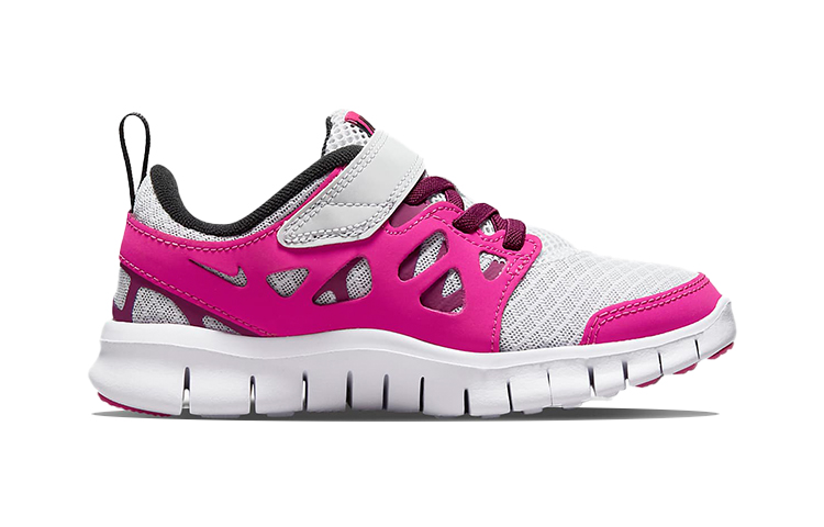 Order BP幼童 Nike Free Run 2 魔術貼 耐磨透氣 低筒跑步鞋 灰粉色