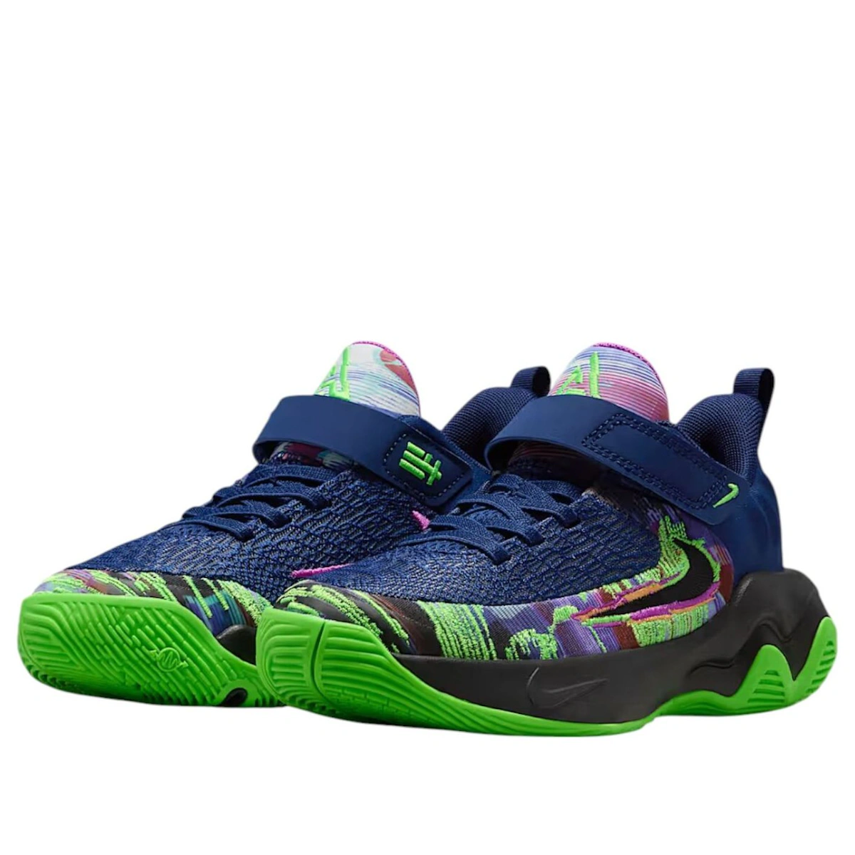 (Preschool) Nike Giannis Immortality 4 'Space Blue Impact Green Bright Purple Black'