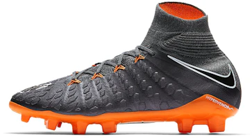 (Youth) Nike Hypervenom 3 Elite DF FG 'Dark Grey Total Orange' AH7292-081 (Youth) Nike Hypervenom 3 Elite DF FG 'Dark Grey Total Orange' AH7292-081