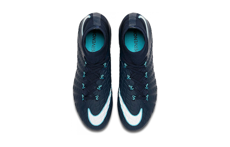 Shop 兒童 Nike JR Hypervenom Phantom 3 DF FG 硬場地足球鞋 深藍色