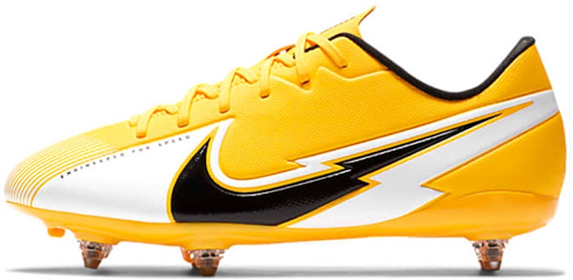 (Youth) Nike Jr. Mercurial Vapor 13 Academy SG Soft Ground 'Black Yellow' AT8126-801 Buy (Youth) Nike Jr. Mercurial Vapor 13 Academy SG Soft Ground 'Black Yellow' AT8126-801