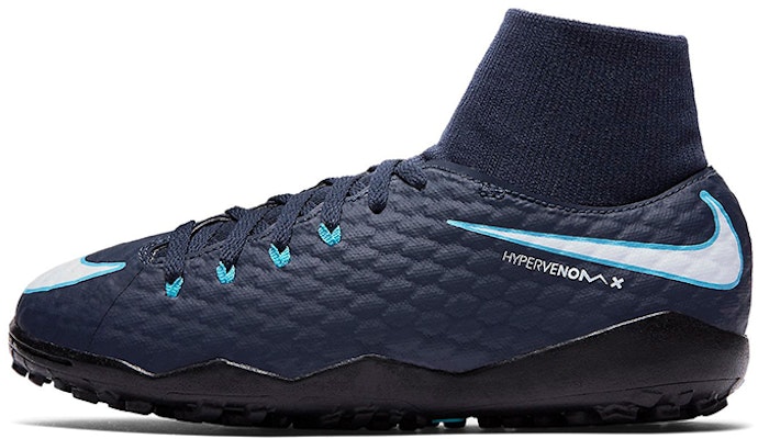 (Preschool) Nike JR Hypervenomx Phelon 3 DF TF 'Blue White' 917775-414 Buy (Preschool) Nike JR Hypervenomx Phelon 3 DF TF 'Blue White' 917775-414