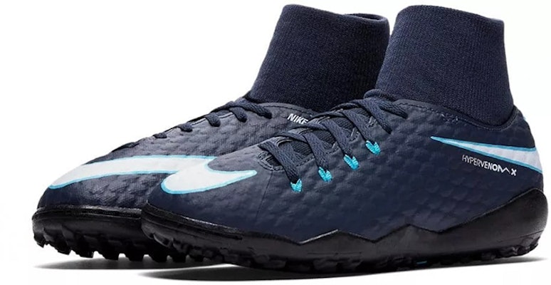 (Preschool) Nike JR Hypervenomx Phelon 3 DF TF 'Blue White' 917775-414 Lookbook (Preschool) Nike JR Hypervenomx Phelon 3 DF TF 'Blue White' 917775-414