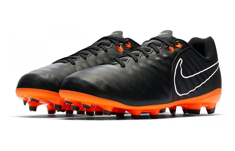 Lookbook 兒童 Nike JR Legend 7 Academy FG 硬地足球鞋 黑橙色