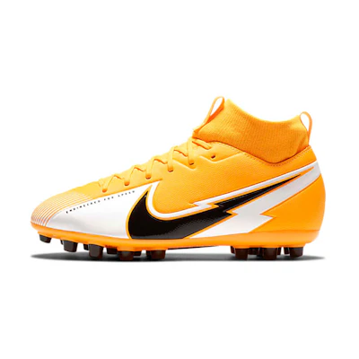 (Youth) Nike Jr Mercurial Superfly 7 Academy AG Artificial Grass 'Black Yellow'