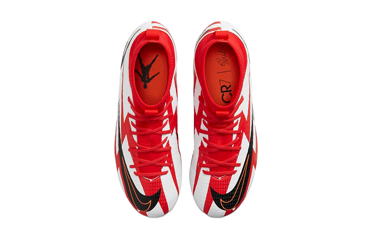Shop 兒童 Nike JR Mercurial Superfly 8 刺客 14 學院版 CR7 HG 硬地足球鞋 紅白
