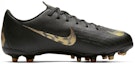 Order (PS) Nike JR Mercurial Vapor 12 Academy FG/MG 'Hitam Emas' AH7347-077