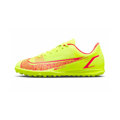 (Youth) Nike Jr Mercurial Vapor 14 Club TF Turf K Soccer Shoes Yellow