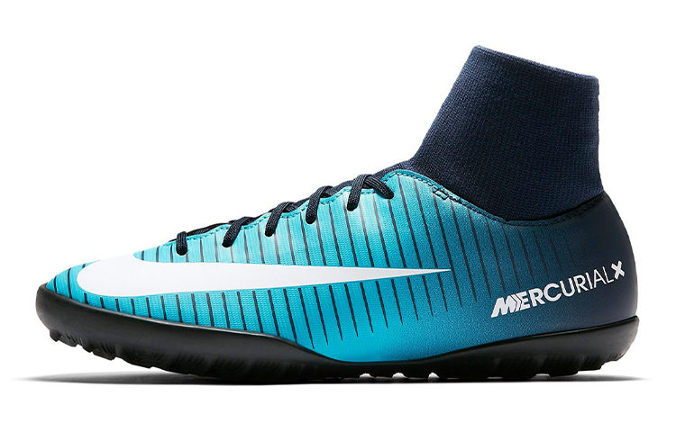 (Preschool) Nike JR MercurialX Victory 6 DF TF 'Black Blue' 903604-404