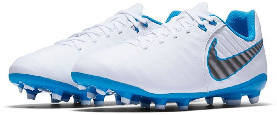 (PS) Nike JR Tiempo Legend 7 Academy FG 'Blanco Negro Azul' AH7254-107 Lookbook (PS) Nike JR Tiempo Legend 7 Academy FG 'Blanco Negro Azul' AH7254-107