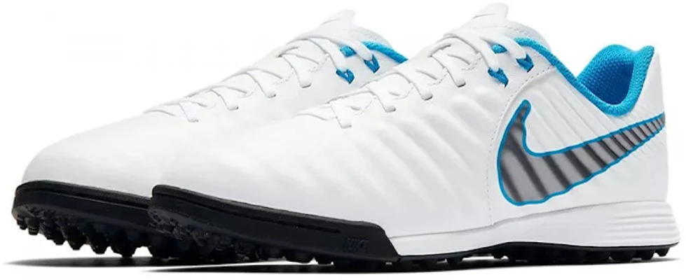 兒童 Nike JR Tiempo Legend 7 Academy TF 草地足球鞋 白黑藍 Lookbook 兒童 Nike JR Tiempo Legend 7 Academy TF 草地足球鞋 白黑藍