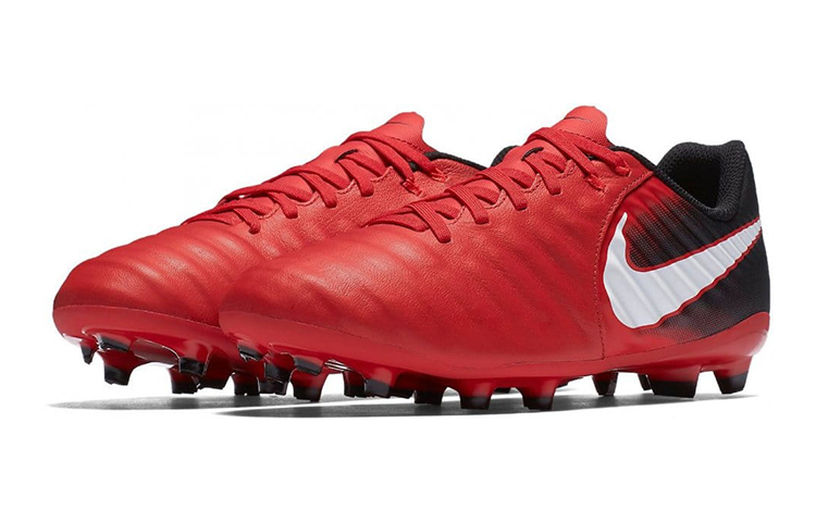Lookbook 兒童 Nike JR Tiempo Ligera 6 FG 硬地足球鞋 紅黑色