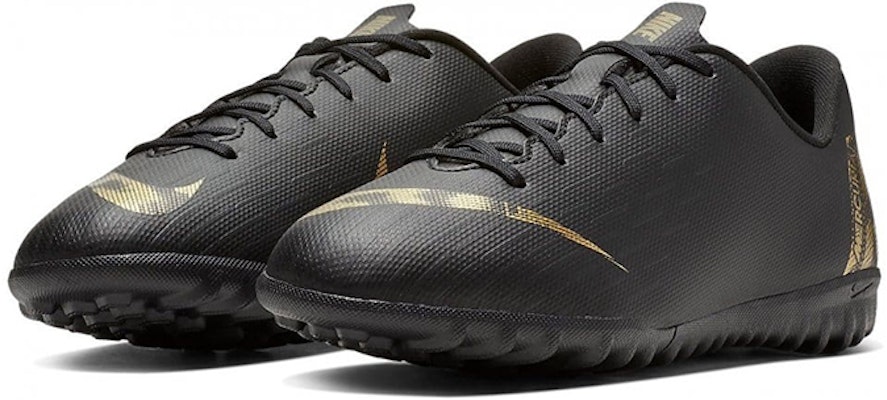 (Preschool) Nike JR Vapor 12 Academy TF 'Black Gold' AH7342-077 Lookbook (Preschool) Nike JR Vapor 12 Academy TF 'Black Gold' AH7342-077