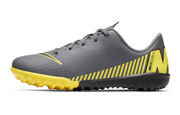 (Preschool) Nike JR Vapor 12 Academy TF 'Grey Yellow' AH7353-070