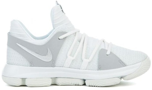 中童 Nike KD 10 耐磨減震 低筒 兒童籃球鞋 白灰 Order 中童 Nike KD 10 耐磨減震 低筒 兒童籃球鞋 白灰