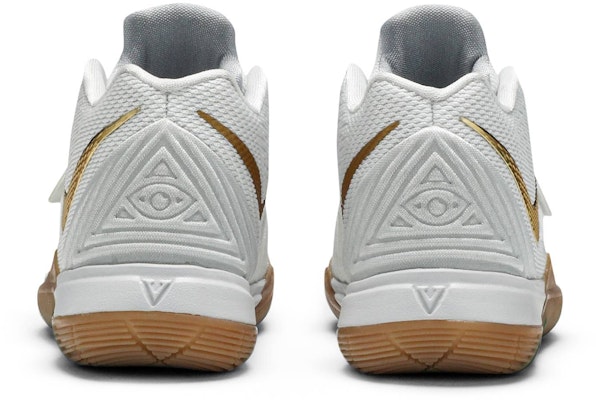 Kyrie 5s white and gold online