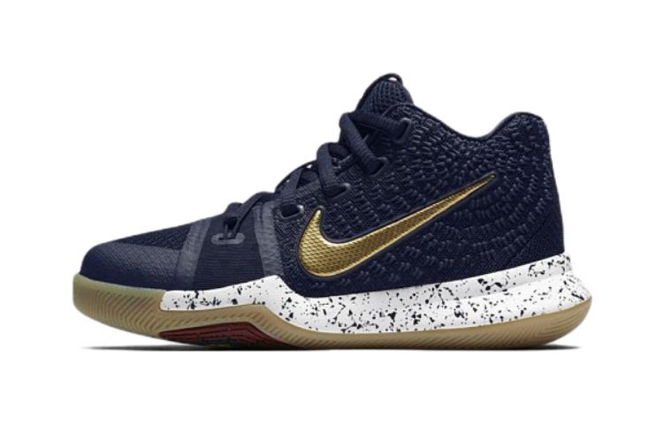 (Preschool) Nike Kyrie Irving 3 'Obsidian Metallic Gold Summit White' 869985-400