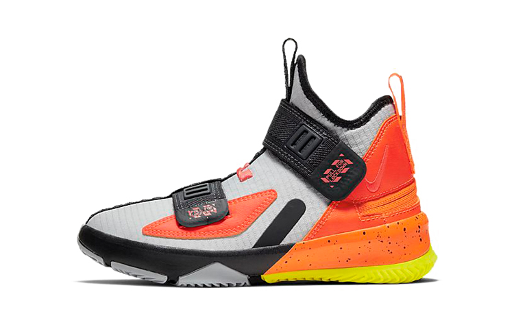 Buy BP幼童 Nike LeBron Soldier 13 FlyEase 詹姆斯 高筒13 灰橙