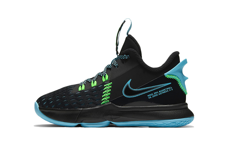 (Preschool) Nike LeBron Witness 5 'Black Light Blue Fury' CT4630-004