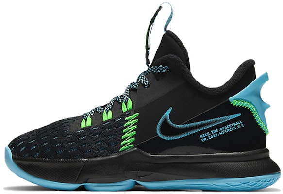 (Preschool) Nike LeBron Witness 5 'Black Light Blue Fury' CT4630-004 Buy (Preschool) Nike LeBron Witness 5 'Black Light Blue Fury' CT4630-004