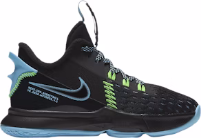 (Preschool) Nike LeBron Witness 5 'Black Light Blue Fury' CT4630-004 (Preschool) Nike LeBron Witness 5 'Black Light Blue Fury' CT4630-004