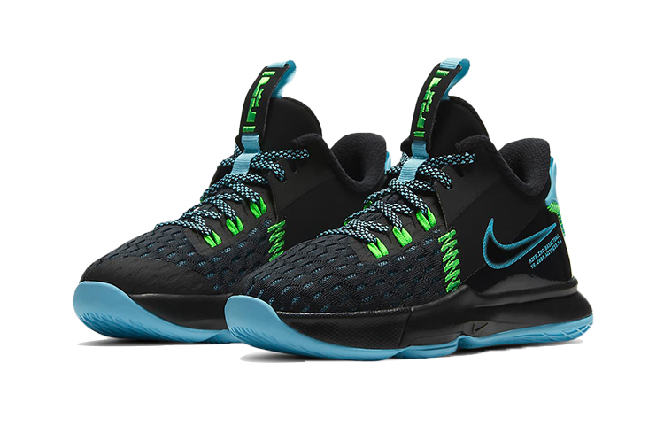 Lookbook (PS) Nike LeBron Witness 5 ''Zwart Lichtblauw Fury'' CT4630-004