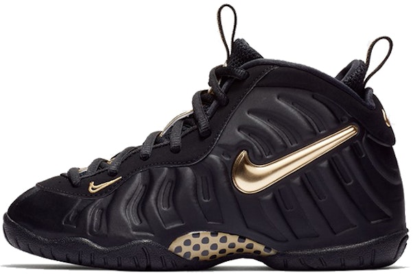 (Preschool) Nike Little Posite Pro 'Black Metallic Gold' 843755-010 Buy (Preschool) Nike Little Posite Pro 'Black Metallic Gold' 843755-010