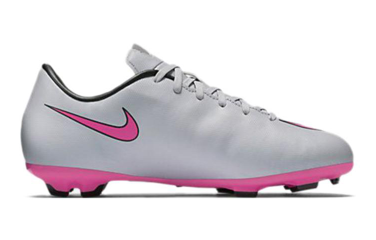 Order 兒童 Nike Mercurial Victory JR 5 FG 硬地用 低筒 足球鞋 灰粉色