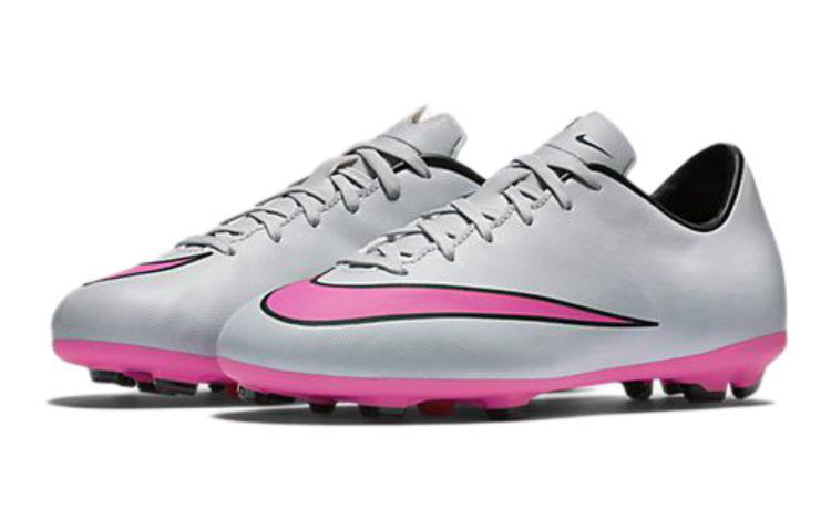 Lookbook 兒童 Nike Mercurial Victory JR 5 FG 硬地用 低筒 足球鞋 灰粉色