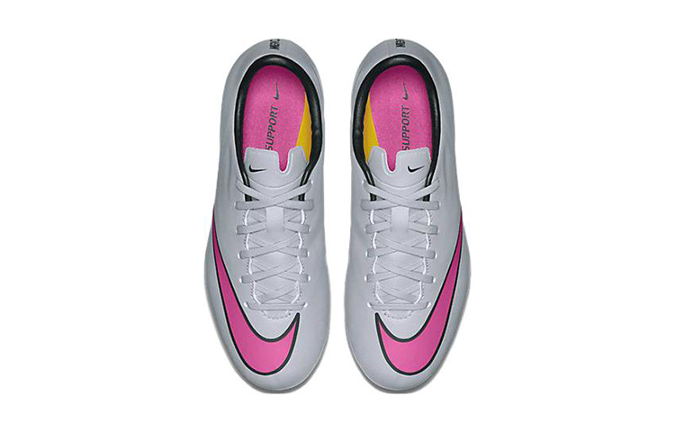 Shop 兒童 Nike Mercurial Victory JR 5 FG 硬地用 低筒 足球鞋 灰粉色