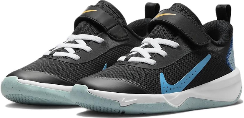 (Preschool) Nike Omni Multi-Court 'Black Blue Lightning' DM9026-005 Lookbook (Preschool) Nike Omni Multi-Court 'Black Blue Lightning' DM9026-005
