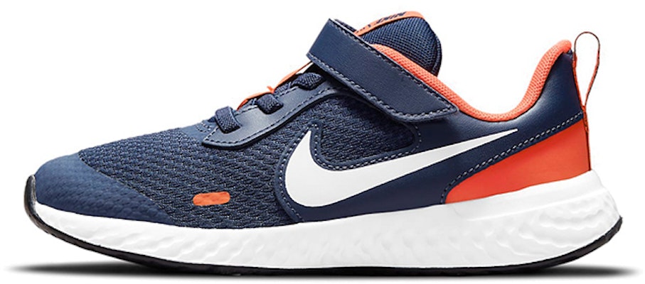 BP幼兒 Nike Revolution 5 減震防滑 魔鬼氈休閒慢跑鞋 藍橙拼色 Buy BP幼兒 Nike Revolution 5 減震防滑 魔鬼氈休閒慢跑鞋 藍橙拼色