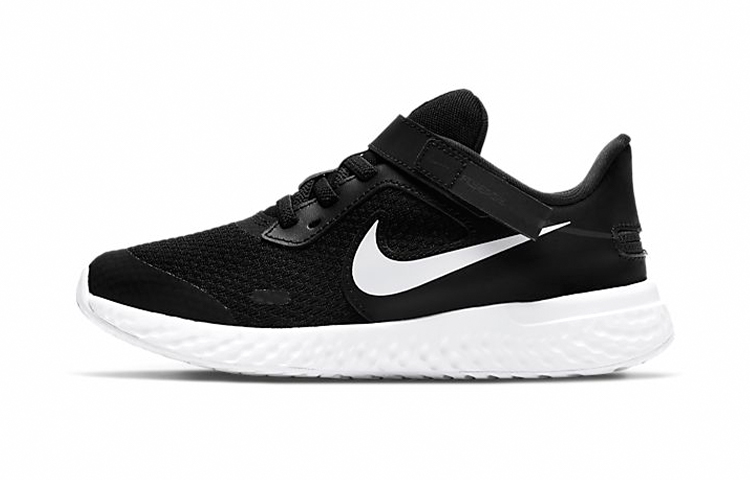 (PS) Nike Revolution 5 FlyEase 'Black White'