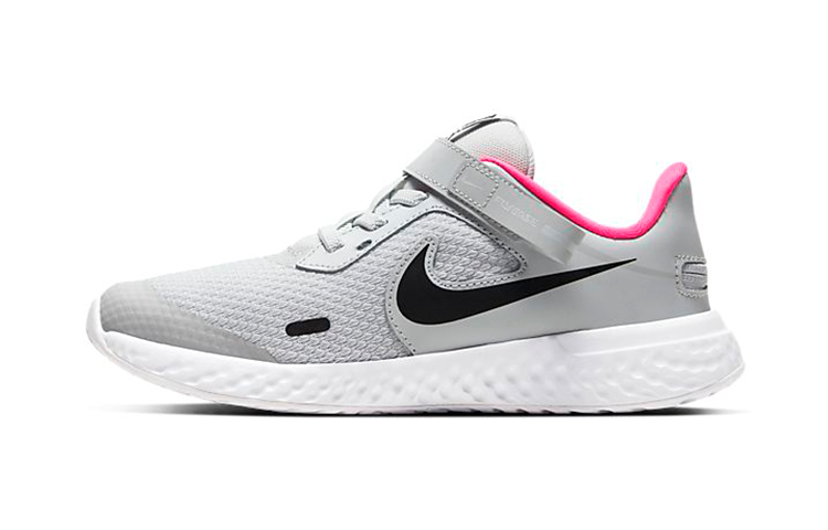 (PS) Nike Revolution 5 FlyEase 'Grey Black Pink'