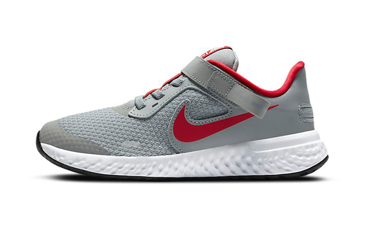 (PS) Nike Revolution 5 FlyEase 'Grey Red'