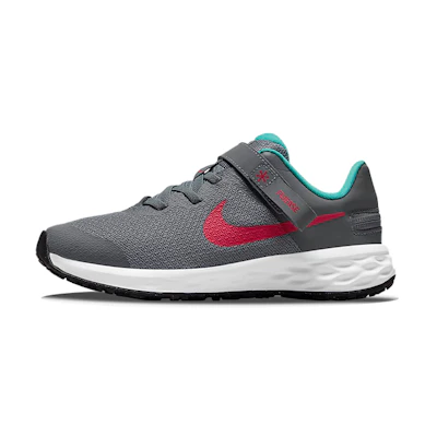 (PS) Nike Revolution 6 FlyEase 'Smoke Grey Siren Red'