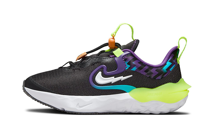 (Preschool) Nike Run Flow 'Black Teal Nebula Volt' DZ4489-001