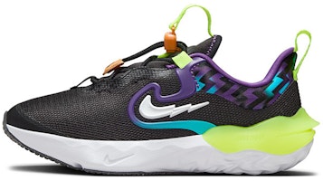 (Preschool) Nike Run Flow 'Black Teal Nebula Volt' DZ4489-001 (Preschool) Nike Run Flow 'Black Teal Nebula Volt' DZ4489-001
