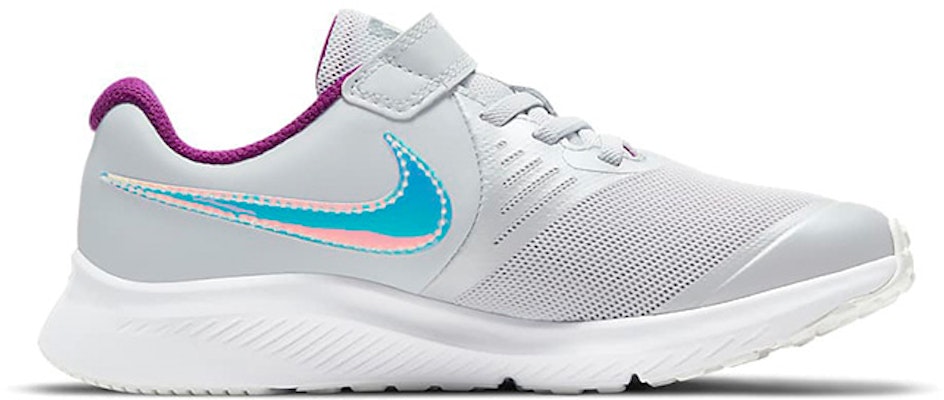 (Preschool) Nike Star Runner 2 Power 'Pure Platinum Iridescent Swoosh' DD5889-001 Order (Preschool) Nike Star Runner 2 Power 'Pure Platinum Iridescent Swoosh' DD5889-001